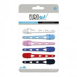 Eurostil - 6 Pinzas Plástico Corazón Pinzas y horquillas 1 pieces female