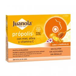 Juanola - Pastillas Propolis Con Miel/Altea + Vitamina 'C' Sabor Naranja