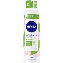 NIVEA - Desodorante En Spray Naturally Good Té Verde Ecodeo