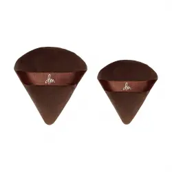 Danessa Myricks - Set borlas de maquillaje Yummy Skin Velour Puff Duo - Dark Chocolate