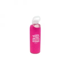 Botella de Cristal con Silicona "Agüita para calmar incendios internos" 550 ml