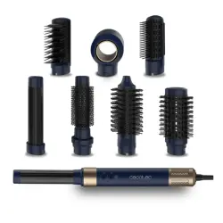 Cecotec - Cepillo de aire moldeador 8 en 1 Bamba CeramicCare Airglam - Blue