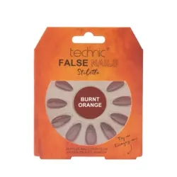 Technic Cosmetics - Uñas postizas False Nails Stiletto - Burnt Orange