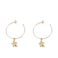 Blanca pendientes #oro brillo 1 u