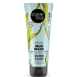 Organic Shop - Mascarilla facial de barro para todo tipo de pieles - Barro marino y Algas
