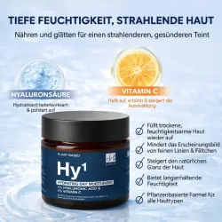 Hidratante con 1% de Ácido Hialurónico y 1% de Vitamina C Crema de día 60 ml