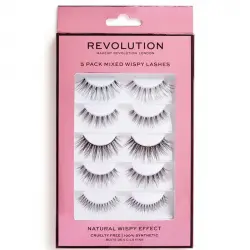 Revolution - Pack de 5 pestañas postizas Mixed Wispy Lashes