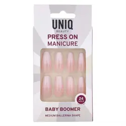 UNIQ - Bailarinas Medianas Baby Boomer Uñas postizas y diseños de uñas 24 pieces 1 Pieza