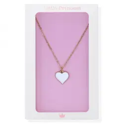 Little Princess Collar Blanco Corazon con Glitter