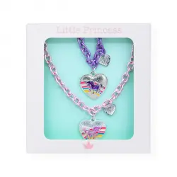 Little Princess Set 2 Collares BFF Metalizados Unicornio