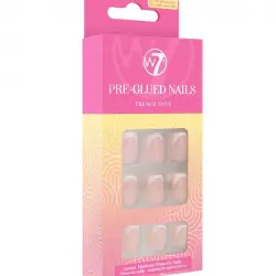 W7 - Uñas postizas Pre-Glued Nails - French Envy