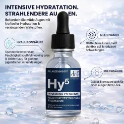 Hidratante con 5% de Ácido Hialurónico y 5% de Niacinamida Suero contorno de ojos 15 ml