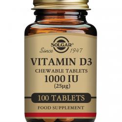 SOLGAR - 100 Comprimidos Masticables Vitamina D3