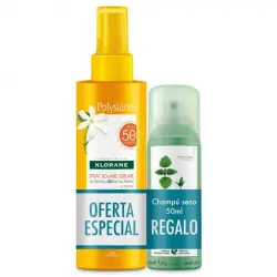 ¡16% DTO! Pack Spray SPF 50 + Champú Seco Ortiga