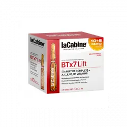 Pack 10 + 5 Ampollas Antiarrugas con 7 péptidos y vitaminas BTx7 Lift 2 ml