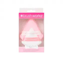 Brushworks - Dúo de borlas de maquillaje triangulares