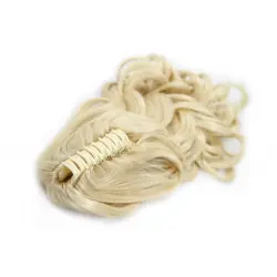 Fashiongirl - Extensiones De Cabello De Cola De Caballo Con Clip #613 Rubio - Rizado Extensiones de cabello 1 pieces Marrón claro unisex