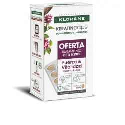 Keratincaps cápsulas para fortalecer y revitalizar el cabello pack 3 x 30 cápsulsa