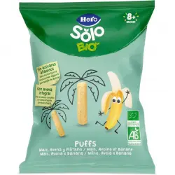 Solo Bio Snacks Puffs Maíz, Avena y Plátano +8 Meses 25 gr