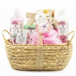 Cesta Mimbre Orgánica Peonia-Dalias 240 ml
