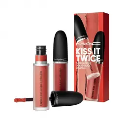 Kiss It Twice Powder Kiss Liquid Duo Estuche Labiales Anaranjados