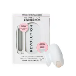 Makeup Revolution - Polvos compactos + Agarre adhesivo para el móvil Powder Pops - Translucent