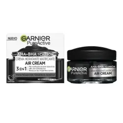 Pure Active Crema Hidratante Matificante con AHA + BHA con Carbón 50 ml