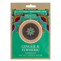 Ginger - Turmeric Biodegradable Facial Mask Mascarilla Facial de Arcilla Superfood