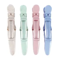 Hair Clip Set Green, Pink, Blue, Natural - 4 pcs/box - WAD Professional Beauty