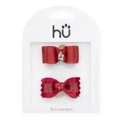 Set 2 Gomitas Para Mascotas Con Lacito Rojas