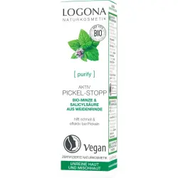 Logona - Purify Activo anti espinillas menta orgánica y ácido salicílico de corteza de sauce Mascarillas antiacné 6 ml unisex
