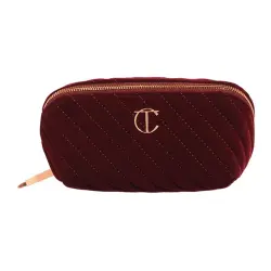 Organizador de Maquillaje Velvet Make Up Bag Mediano Charlotte Tilbury Night Crimson