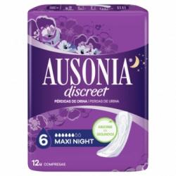 Ausonia Compresa Ausonia Discreet Maxi Night 12 Unidades