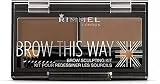 Rimmel London Brown This way Kit esculpidor de cejas, Tono 002 Medium Brown - 1.1 gr