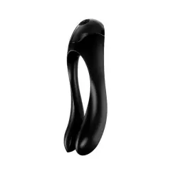 Vibrador De Dedo Candy Cane Negro