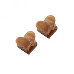 Oh My Hair Set 2 Pinzas Corazones Caramelo
