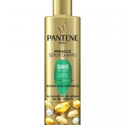 Pantene - Champú Miracle Serum Suave & Liso Con ácido Hialurónico Pro-V