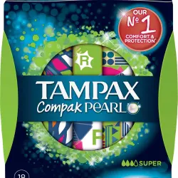 Tampax Compak Pearl Super Tampones 18 unidades