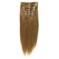 Extensiones Con Clip Fashiongirl #60 Rubio Platino - 40 Cm Extensiones Fashiongirl Extensiones de Clip 40 cm #12 Marrón Claro