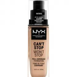 NYX Professional Makeup - Base De Maquillaje Cant Stop Wont Stop 24-Hour Fndt