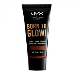 Nyx Professional Makeup - Base de maquillaje fluida Born to Glow! - BTGRF22.7: Deep Walnut