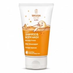 Weleda Weleda 2 en 1 Champú y Gel de Ducha Naranja Frutal , 150 ml