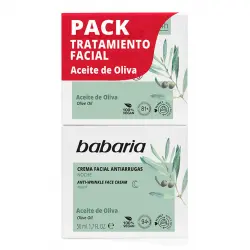 Babaria - Pack crema facial hidratante de día SPF15 y noche - Aceite de oliva