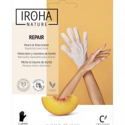 Iroha Nature - Guantes Mascarilla Reparadores Con Melocotón Y Manteca De Karité