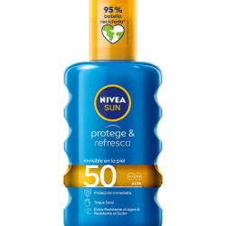 NIVEA - Spray Solar Protege & Refresca Toque Seco SPF 50 Sun