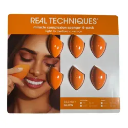 Real Techniques - Pack de 6 esponjas de maquillaje Miracle Complexion