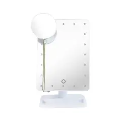 UNIQ - Espejo Cosmético Hollywood Con Luz LED Y Aumento De 10X Espejos 1 pieces Blanco