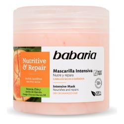 Babaria Mascarilla Intensiva Nutritive & Repair 400 ml Mascarilla Nutritiva y Reparadora para Cabellos Secos