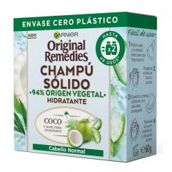 Garnier - Champú Sólido Hidratante Original Remedies Coco Y Aloe Vera Ecológico