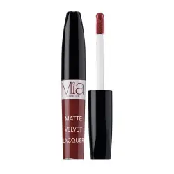 Mia Make Up - Matte Velvet Laquer Labial Liquido Barras de labios 4 g BURGUNDY
